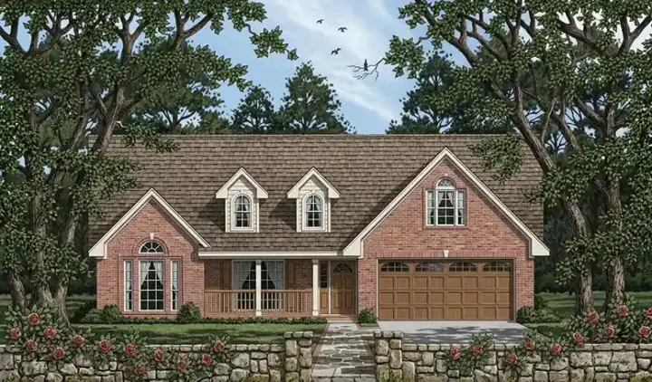 Country house plans 75-259 - front exterior, 1,643 sq ft, 3 bed, 2 bath house plans | Monster House Plans