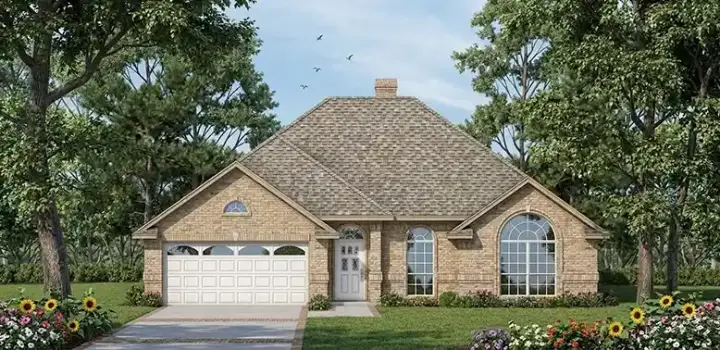 Traditional house plans 75-269 - front exterior, 1,665 sq ft, 3 bed, 2 bath house plans | Monster House Plans