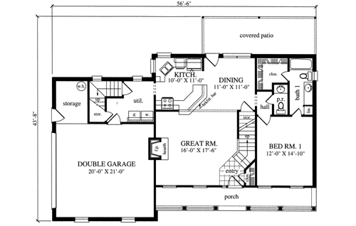Main Floor Plan: 75-284