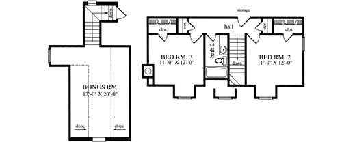 Upper/Second Floor Plan: 75-284