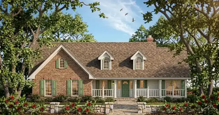 Country house plans 75-285 - front exterior, 1,692 sq ft, 3 bed, 2 bath house plans | Monster House Plans