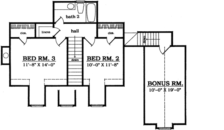 Upper/Second Floor Plan: 75-286