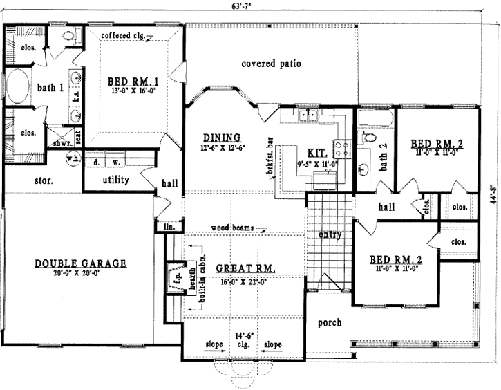 Main Floor Plan: 75-287