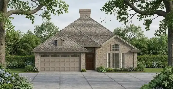 Traditional house plans 75-289 - front exterior, 1,696 sq ft, 4 bed, 2 bath house plans | Monster House Plans