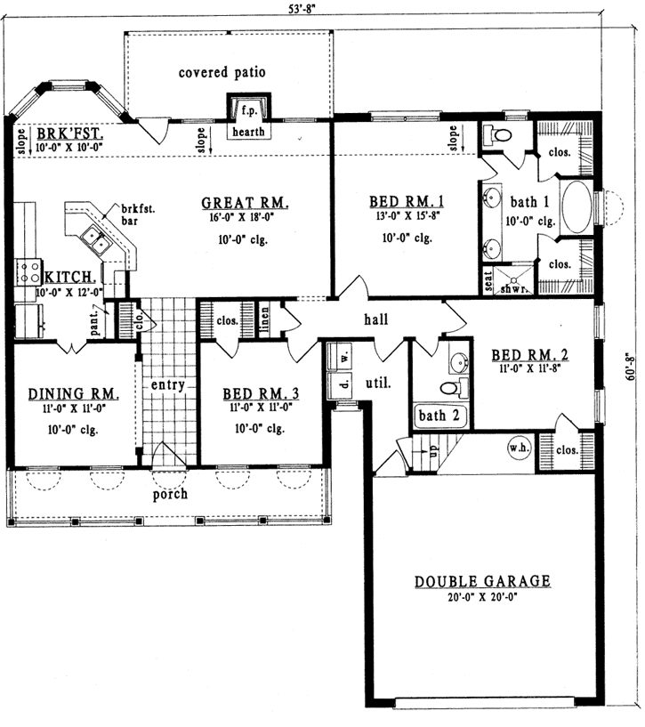 Main Floor Plan: 75-290