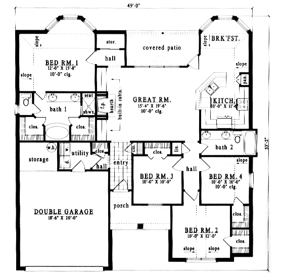 Main Floor Plan: 75-296