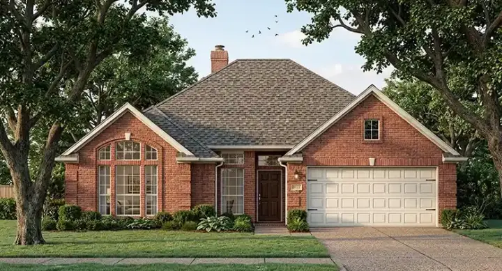 Traditional house plans 75-298 - front exterior, 1,743 sq ft, 3 bed, 2 bath house plans | Monster House Plans