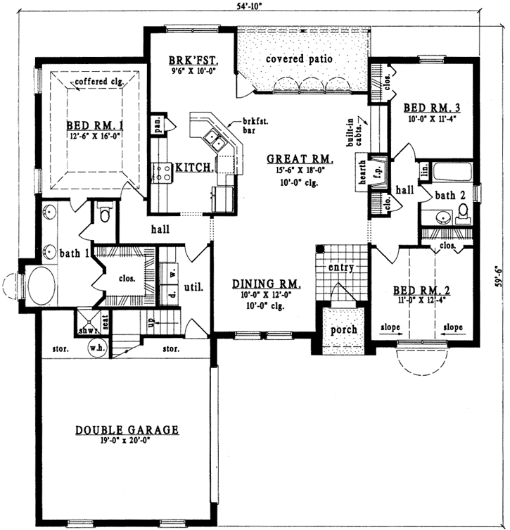 Main Floor Plan: 75-302