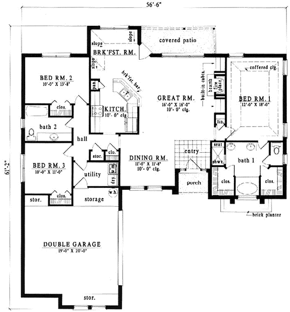 Main Floor Plan: 75-304