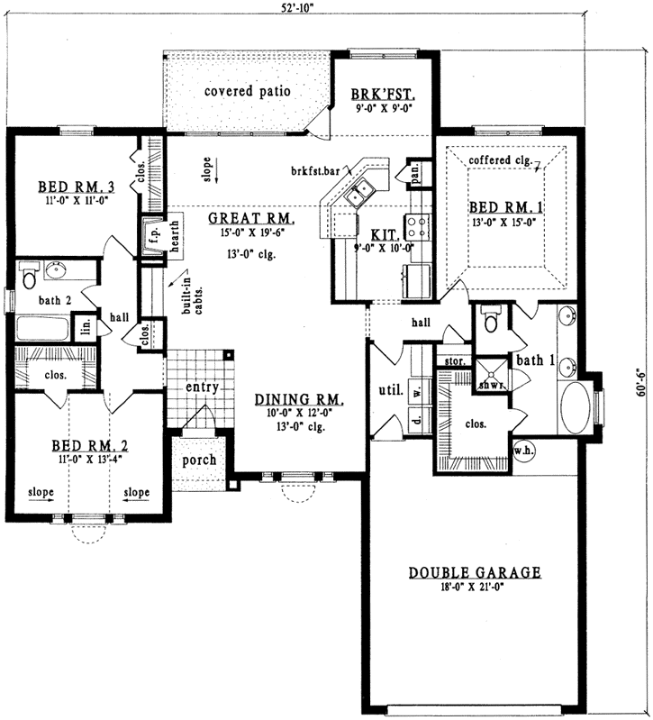 Main Floor Plan: 75-305