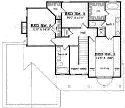 Upper/Second Floor Plan:75-306