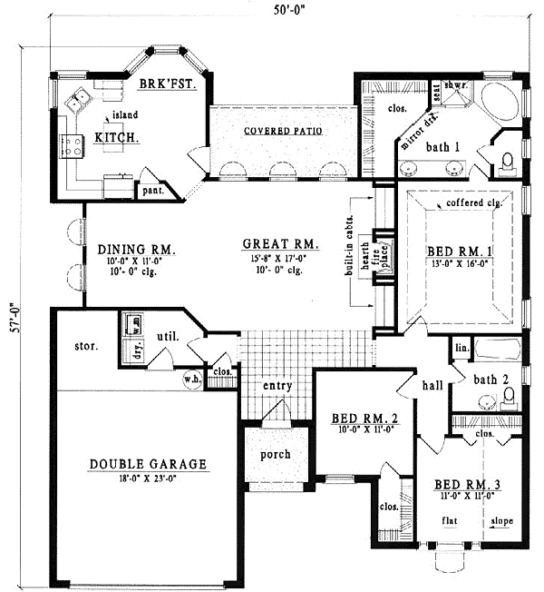 Main Floor Plan: 75-309
