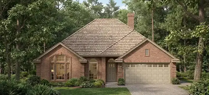 Traditional house plans 75-310 - front exterior, 1,775 sq ft, 3 bed, 2 bath house plans | Monster House Plans