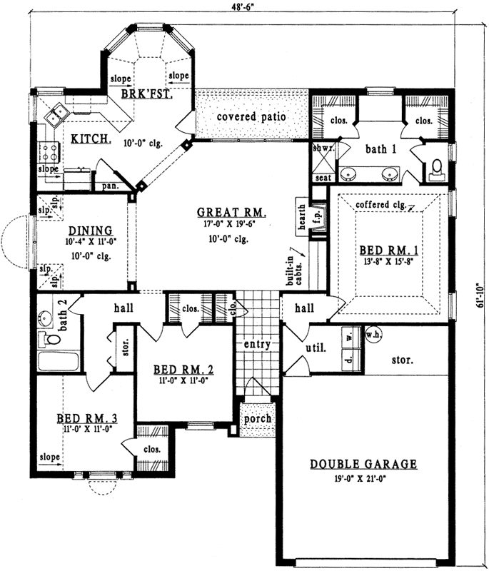 Main Floor Plan: 75-310