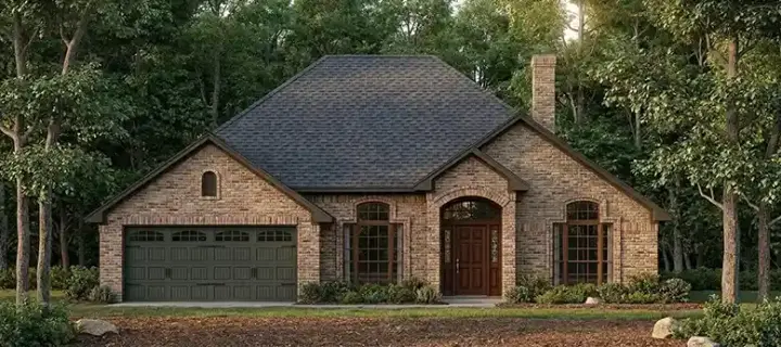 Traditional house plans 75-328 - front exterior, 1,809 sq ft, 3 bed, 2 bath house plans | Monster House Plans