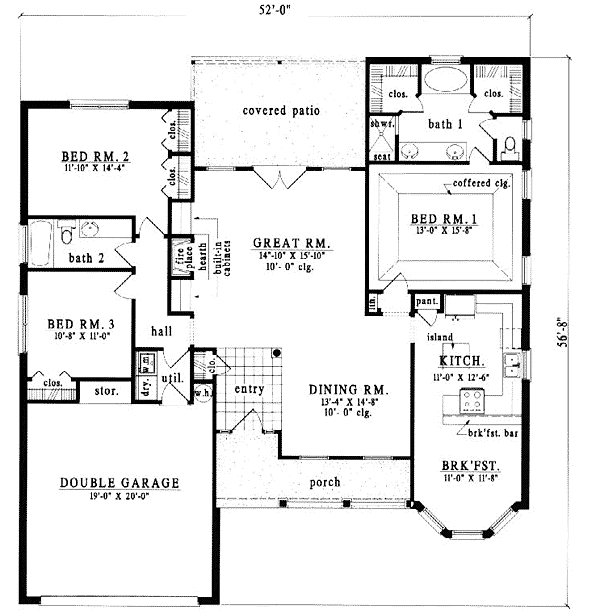 Main Floor Plan: 75-333