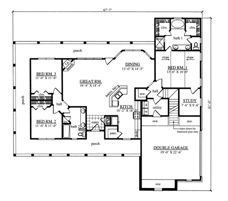 Main Floor Plan: 75-334