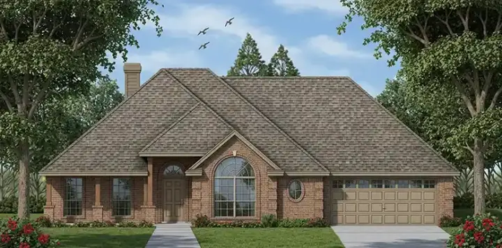 Country house plans 75-349 - front exterior, 1,853 sq ft, 3 bed, 2 bath house plans | Monster House Plans