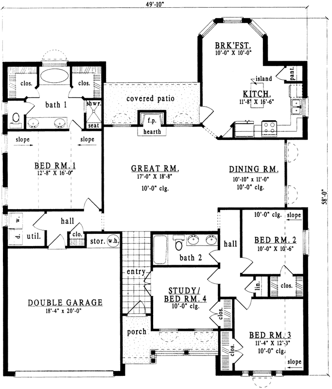 Main Floor Plan: 75-358