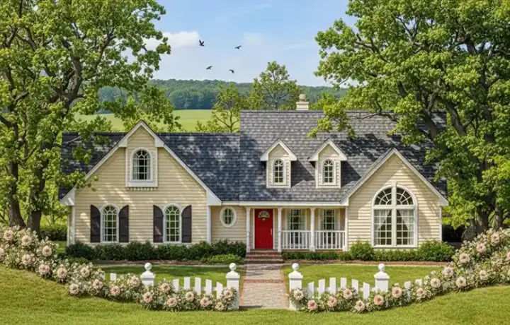 Country house plans 75-361 - front exterior, 1,876 sq ft, 4 bed, 2 bath house plans | Monster House Plans