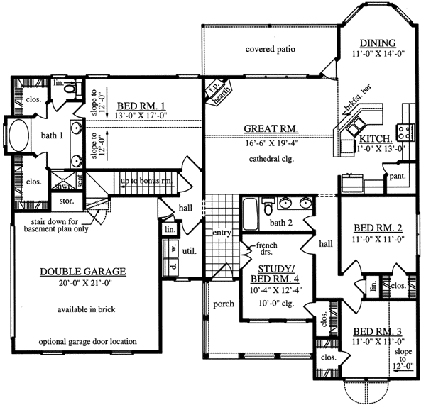 Main Floor Plan: 75-361