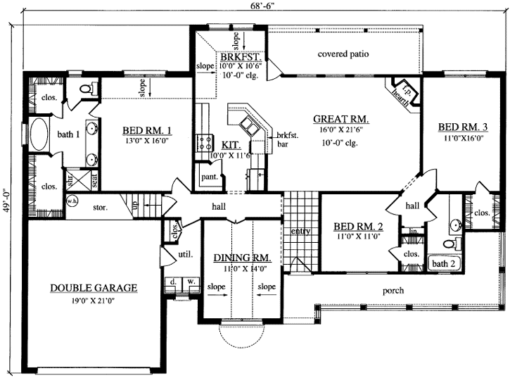 Main Floor Plan: 75-364