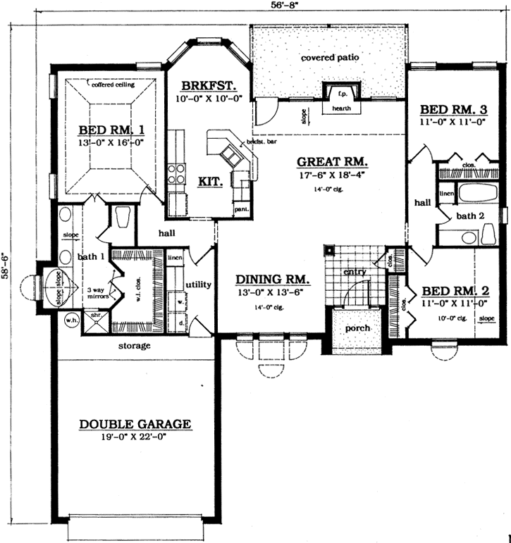 Main Floor Plan: 75-366