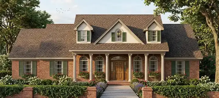 Country house plans 75-371 - front exterior, 1,900 sq ft, 3 bed, 2 bath house plans | Monster House Plans
