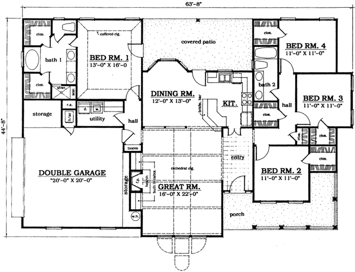 Main Floor Plan: 75-375