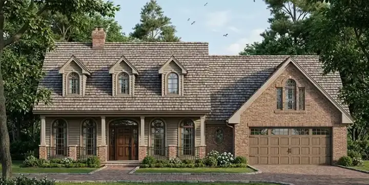 Country house plans 75-378 - front exterior, 1,915 sq ft, 3 bed, 2 bath house plans | Monster House Plans