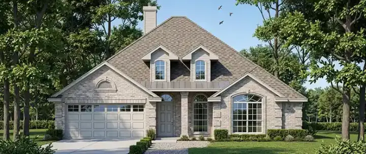 Traditional house plans 75-384 - front exterior, 1,920 sq ft, 4 bed, 2 bath house plans | Monster House Plans