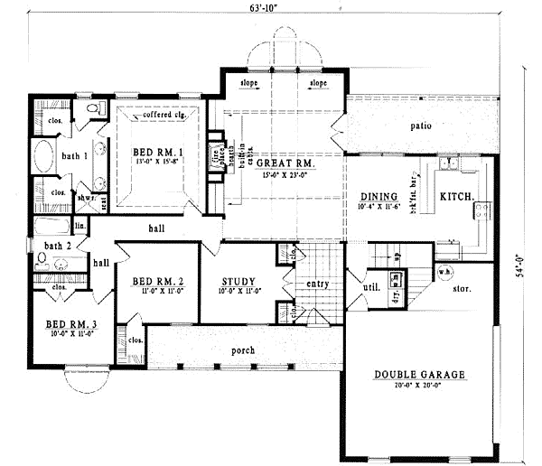 Main Floor Plan: 75-385