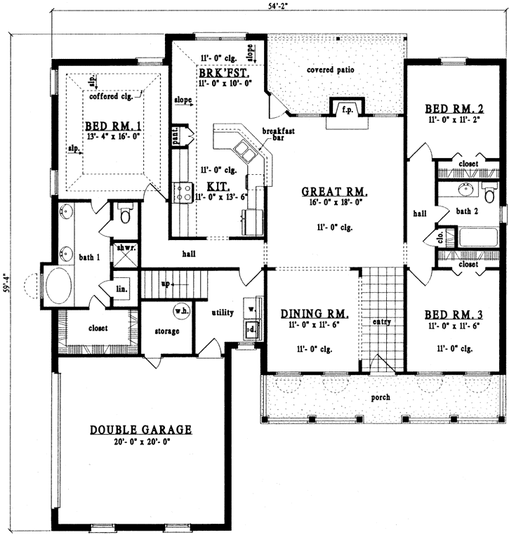 Main Floor Plan: 75-386