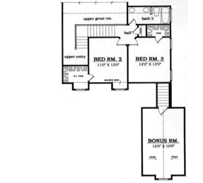 Upper/Second Floor Plan:75-388
