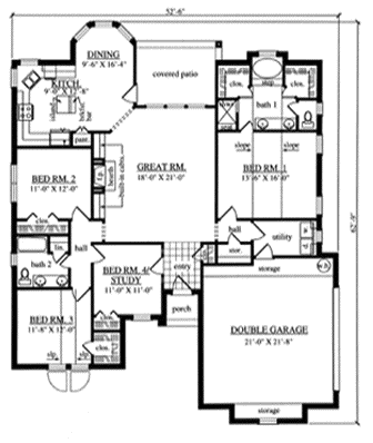 Main Floor Plan: 75-390