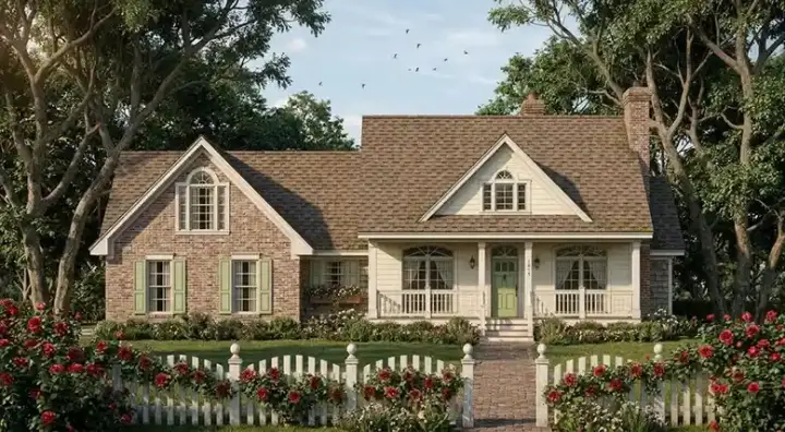 Country house plans 75-394 - front exterior, 1,953 sq ft, 4 bed, 2 bath house plans | Monster House Plans
