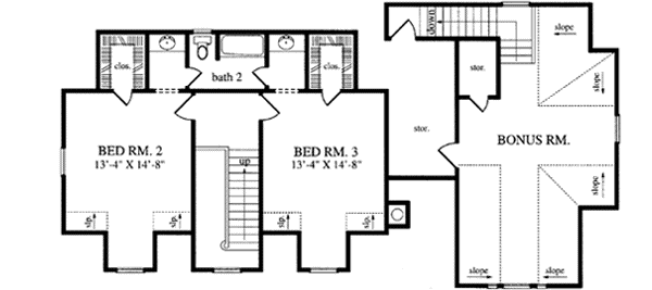 Upper/Second Floor Plan: 75-396