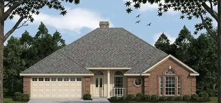 Traditional house plans 75-401 - front exterior, 1,985 sq ft, 3 bed, 2 bath house plans | Monster House Plans
