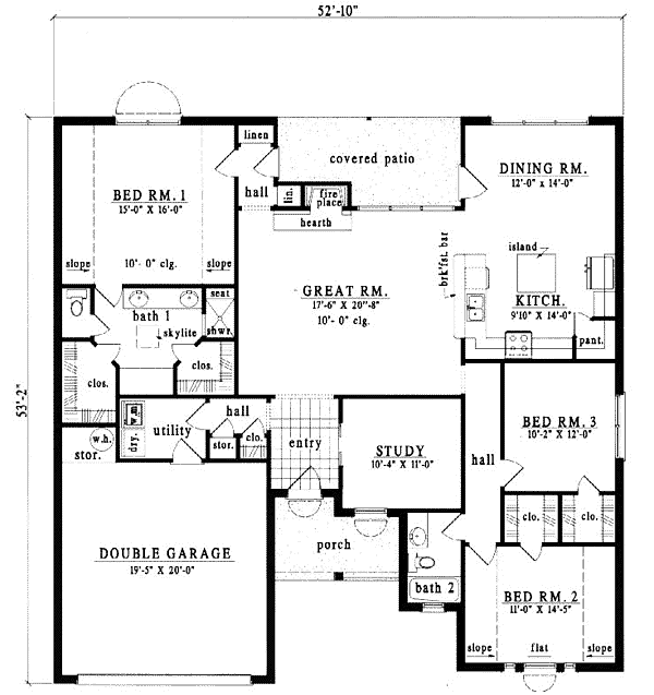 Main Floor Plan: 75-401