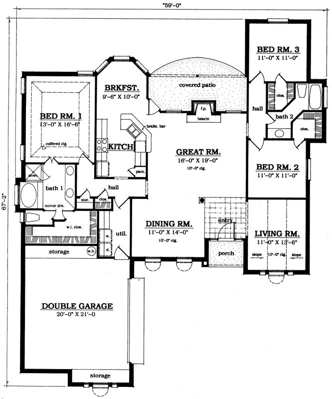 Main Floor Plan: 75-403