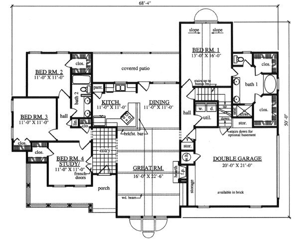 Main Floor Plan: 75-406