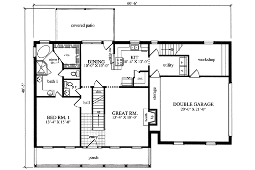Main Floor Plan: 75-407