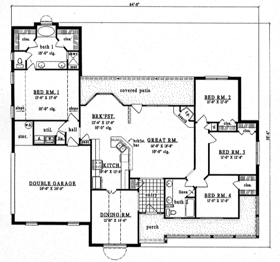 Main Floor Plan: 75-411