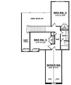 Upper/Second Floor Plan: 75-412