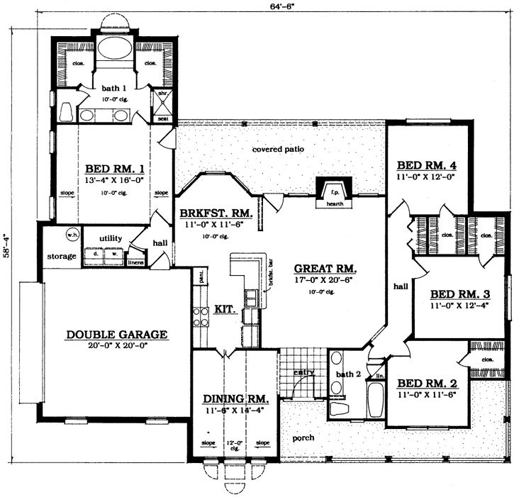 Main Floor Plan: 75-413