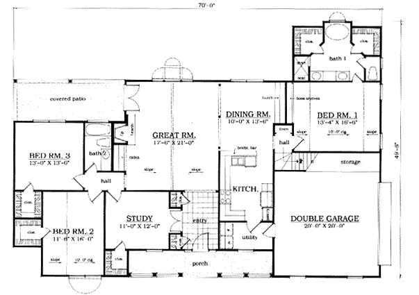 Main Floor Plan: 75-417