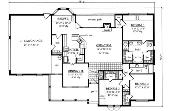 Main Floor Plan: 75-419