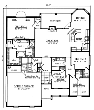 Main Floor Plan: 75-422