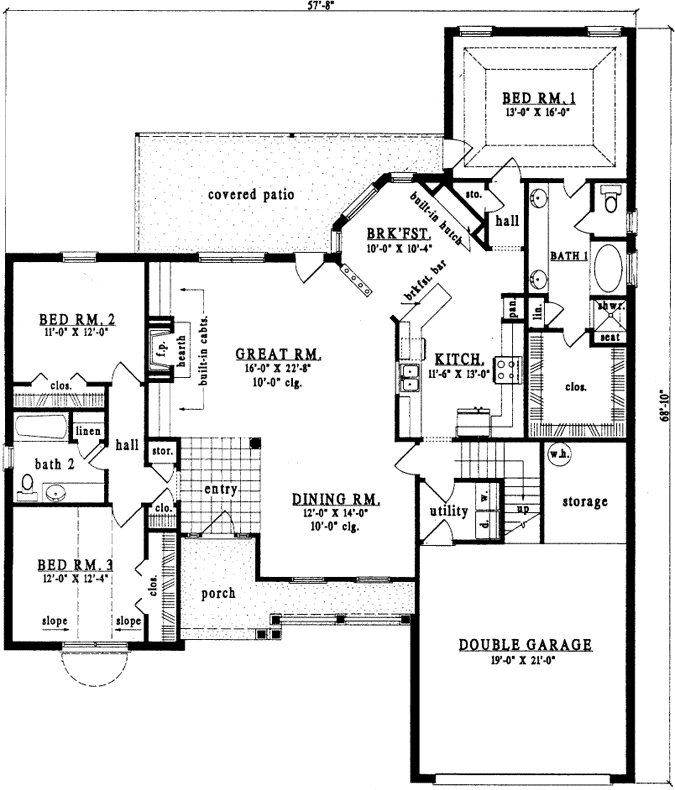 Main Floor Plan: 75-424