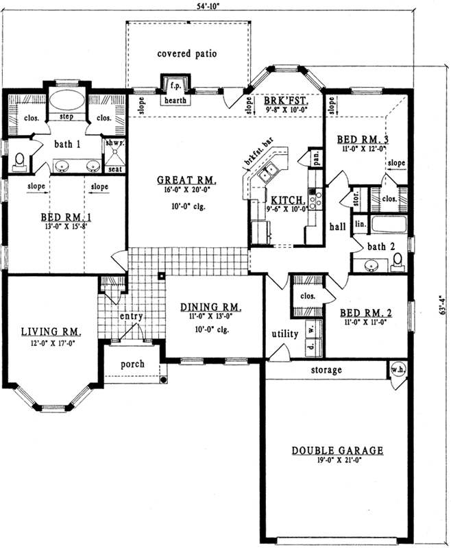 Main Floor Plan: 75-426